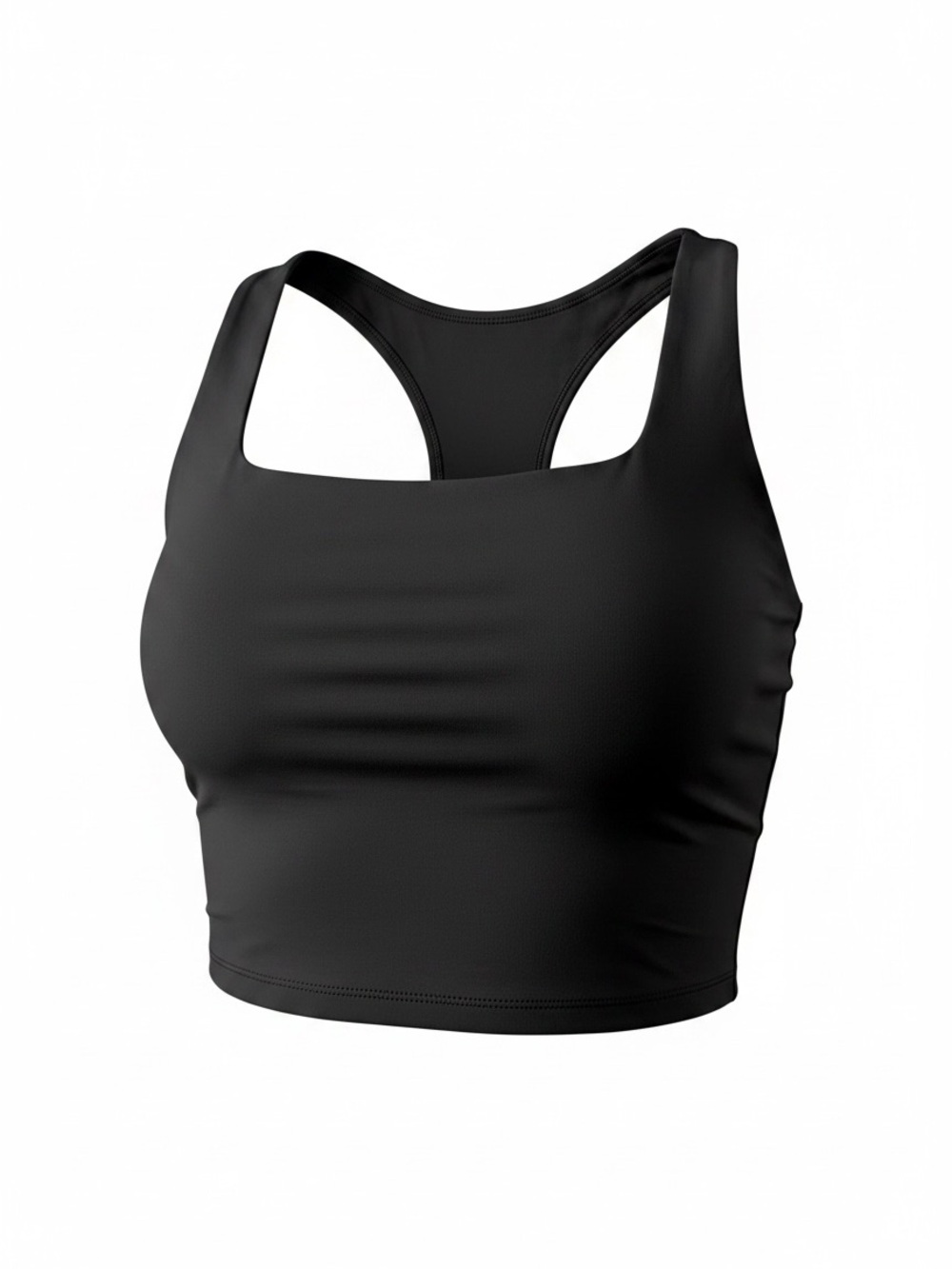 Gilly Hicks Black Square Neck Racerback Crop Tank